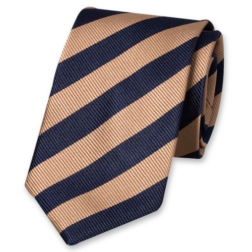 Cravate beige/marine (1)