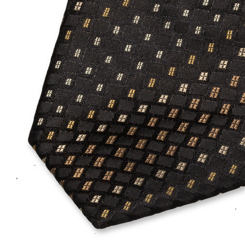 Cravate noir/beige (2)