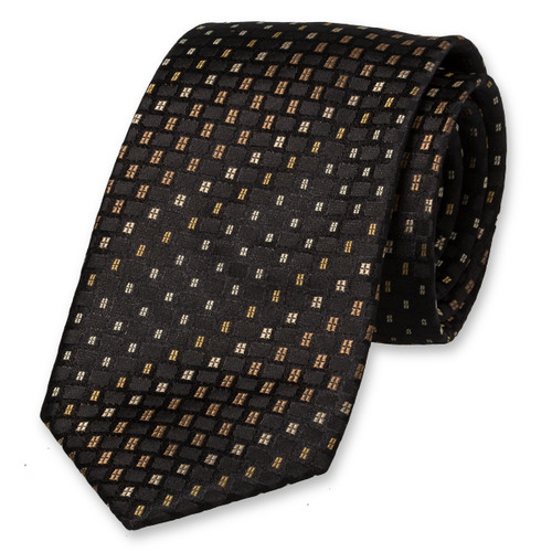Cravate noir/beige (1)