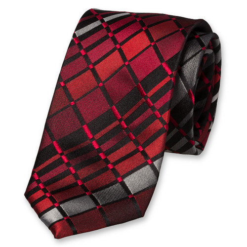 Cravate à carreaux rouges (1)