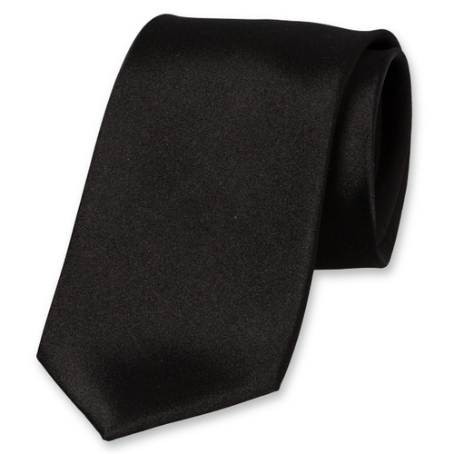 Cravate satin noire (1)