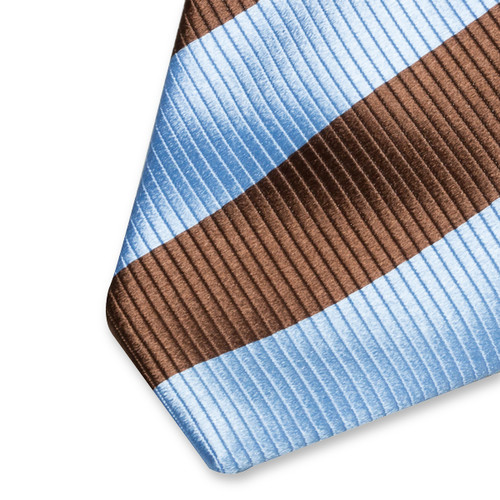 Cravate marron/bleu (2)