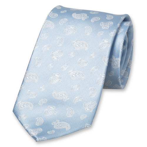 Cravate Paisley bleu clair (1)