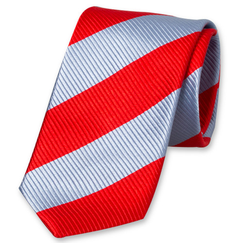 Cravate rouge/bleu ciel (1)