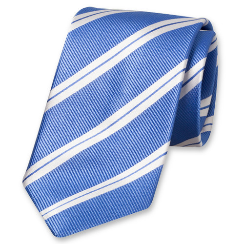 Cravate à rayures bleu et blanc (1)