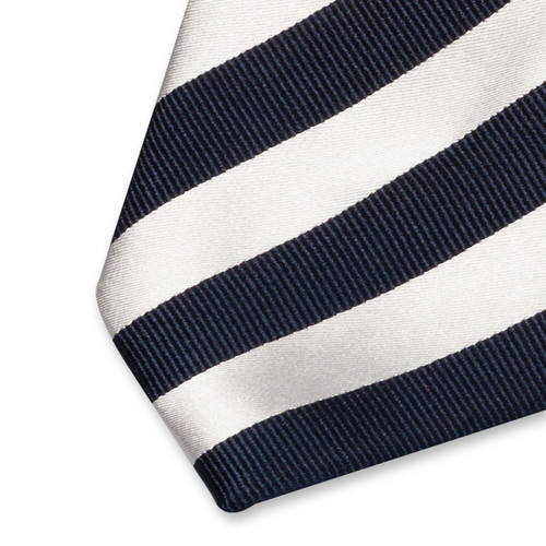 Cravate bleu marine/blanc (2)