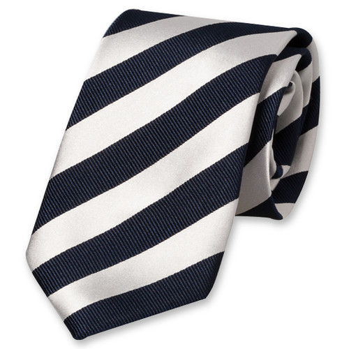 Cravate bleu marine/blanc (1)