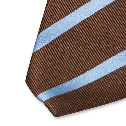 Cravate marron/bleu (2)