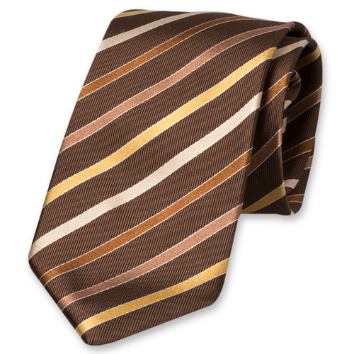 Cravate aux rayures marron (1)