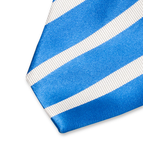 Cravate bleu cobalt/blanc (2)