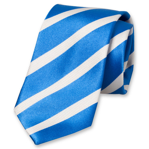 Cravate bleu cobalt/blanc (1)