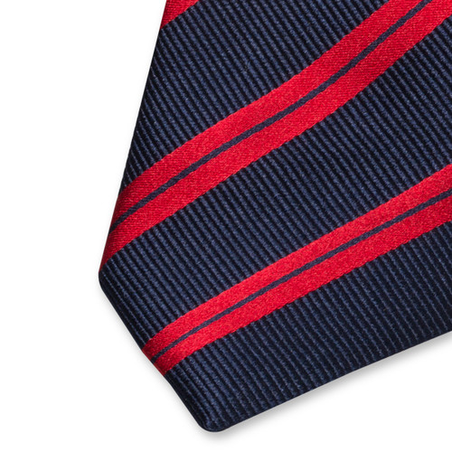 Cravate bleu marine/rouge (2)