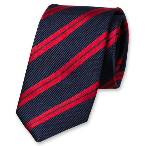 Cravate bleu marine/rouge (1)
