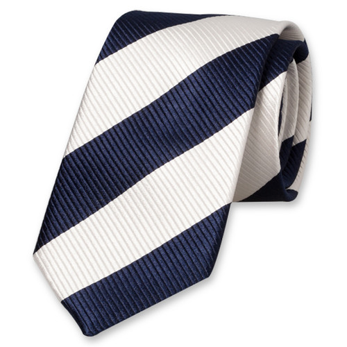 Cravate blue marine/blanc (1)
