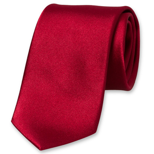 Cravate satin rouge foncé (1)