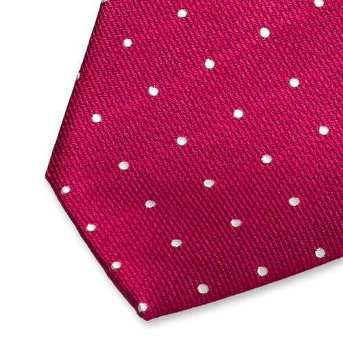 Cravate fuchsia à pois (2)