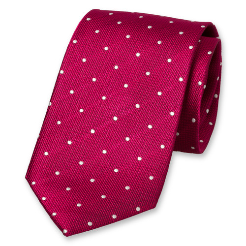 Cravate fuchsia à pois (1)