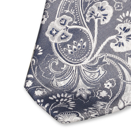 Cravate Paisley grise (2)
