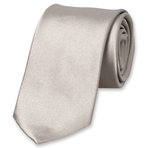 Cravate satin grise (1)