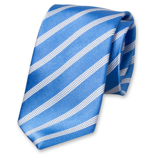 Cravate bleu ciel à rayures (1)