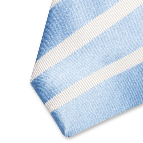 Cravate bleu clair/blanc (2)