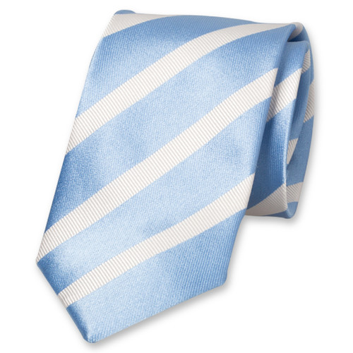 Cravate bleu clair/blanc (1)