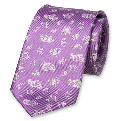 Cravate Paisley lilas (1)