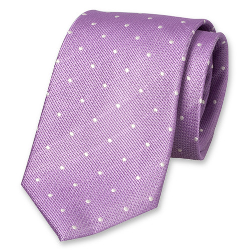 Cravate lilas à pois (1)