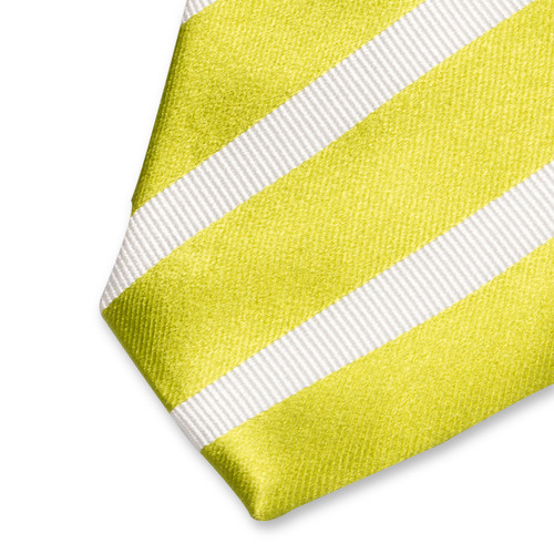 Cravate lime/blanc (2)