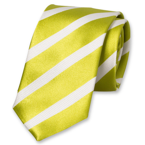 Cravate lime/blanc (1)
