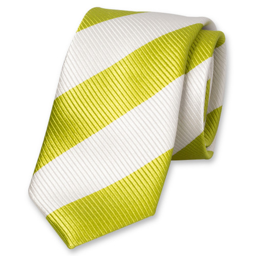 Cravate vert anis / blanche (1)