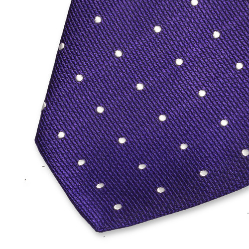 Cravate violette à pois (2)