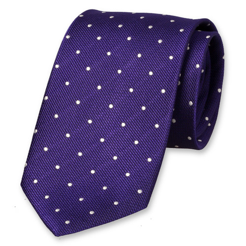 Cravate violette à pois (1)