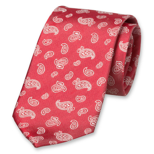 Cravate Paisley rouge (1)