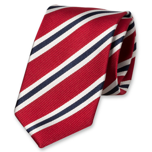 Cravate rouge à rayures (1)