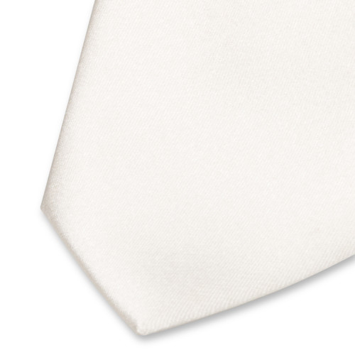 Cravate satin blanche (2)