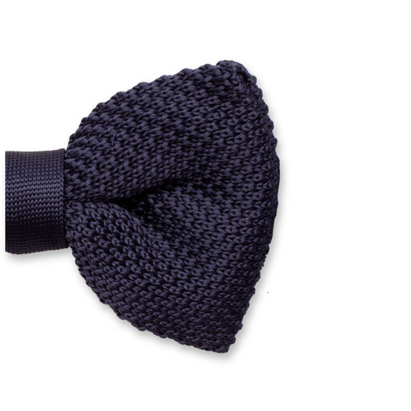 Noeud Papillon Tricoté Bleu Foncé (2)