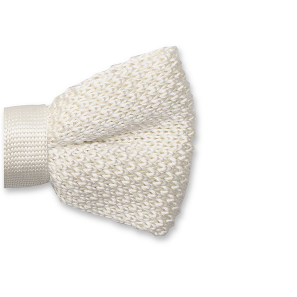 Noeud Papillon Ivoire pour Enfants Tricoté (2)