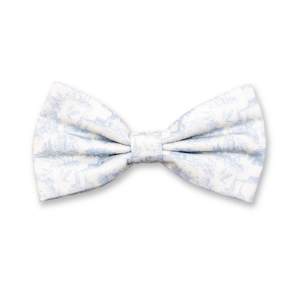 Nœud papillon en coton Toile de Jouy - Bleu clair (1)