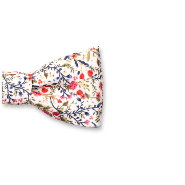 Noeud Papillon Enfant Vert-Rouge Fleuri (2)