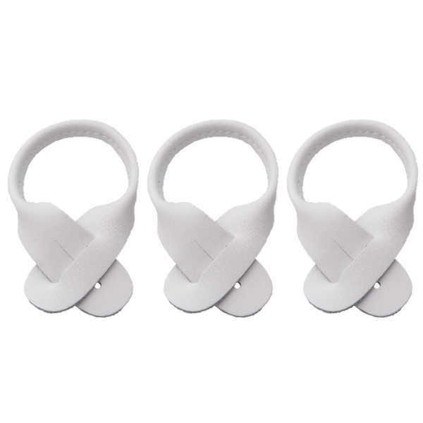 Boucles en Cuir Blanc (1)