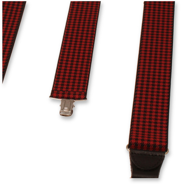 XIV Bretelles Pied-de-poule - Rouge (3)