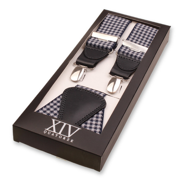 XIV Bretelles Pied-de-poule - Bleu foncé (1)