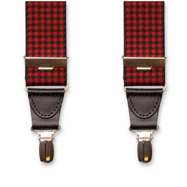 XIV Bretelles Pied-de-poule - Rouge (4)