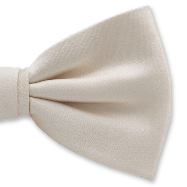 Nœud papillon homme crème - satin de soie (2)