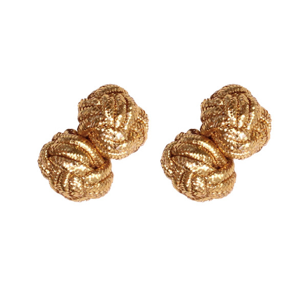 Boutons de manchette à paillettes dorées (1)