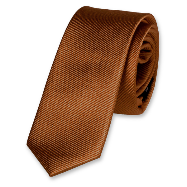 Cravate super slim brun clair (1)