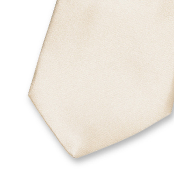 Cravate satin blanc cassé (2)