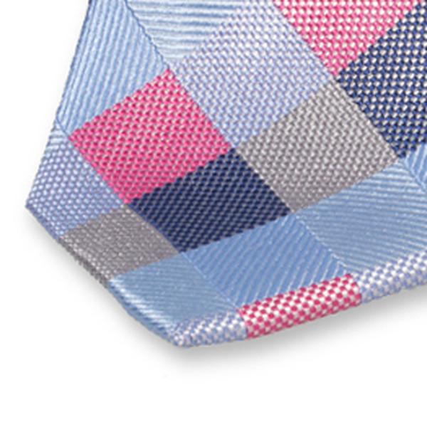 Cravate bleu à carreaux (2)