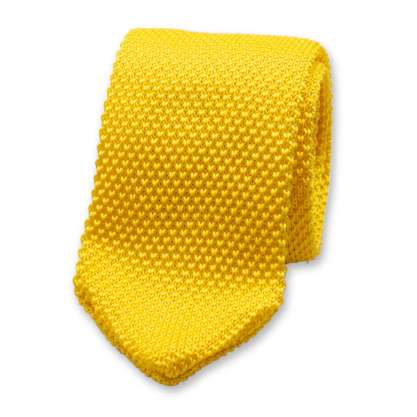 Cravate tricot Jaune (1)